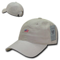 USA American Flag United We Stand Gadsden Baseball Dad Caps Hats Cotton Polo-A03-Stone -Small USA Flag-