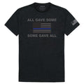 USA Flag Patriotic United We Stand Thin Red Line Freedom Cotton T-Shirts-Some Gave All-Regular-Small