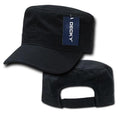 Decky Washed Gi Cotton Army Gi Military Bdu Cadet Castro Vintage Caps Hats-Black-