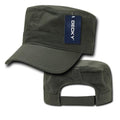 Decky Washed Gi Cotton Army Gi Military Bdu Cadet Castro Vintage Caps Hats-Olive-