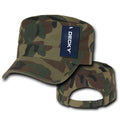 Decky Washed Gi Cotton Army Gi Military Bdu Cadet Castro Vintage Caps Hats-Woodland-