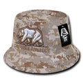 Whang California Bear Bucket Hats Caps Cotton Unconstructed-DDG-S/M-