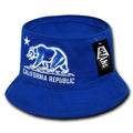 Whang California Bear Bucket Hats Caps Cotton Unconstructed-Royal-S/M-