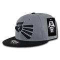 Whang Graphic Snapbacks Mexico Mexican Eagle 6 Panel Flat Bill Hats Caps-Grey/Black-