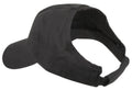 100% Cotton Ponytail Visor Baseball Caps Hats Flex Elastic Closure Womens Girls-BLACK-