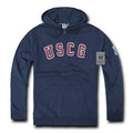 Zip Fleece Hoodie Sweatshirt Military Navy Air Force Army Coast Guard Marines-Coast Guard - Navy-Regular-Small