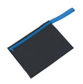 Large 12inch Bank Documents Deposit Bags Carry Pouch With Handle Zippered-Black/Royal-